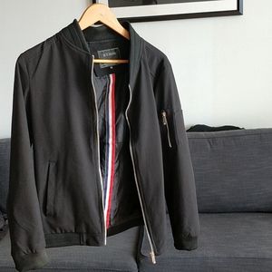 Black Mens Spring Bomber Jacket